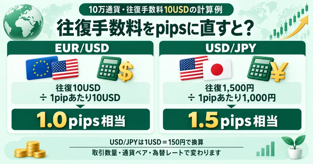 スプレッドと取引手数料を比較する