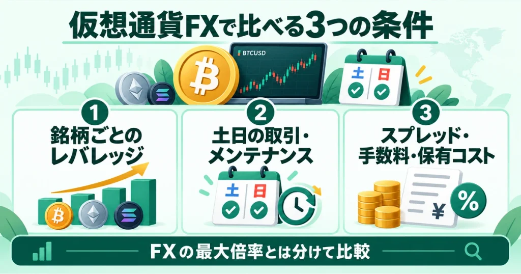 仮想通貨FX向けの海外FX業者