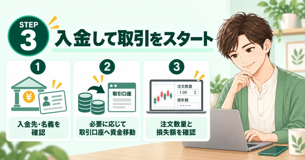 入金して取引を始める